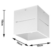 famlights | Deckenaufbauleuchte Esther aus Aluminium in Weiß G9 1 x 40 W