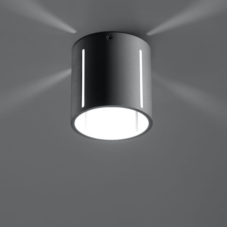 famlights famlights | Deckenleuchte Yannis aus Aluminium in Schwarz G9 1 x 40 W