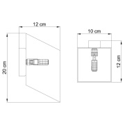 famlights | Wandleuchte Jennifer aus Aluminium in Weiß G9 1 x 40 W