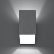 famlights | Wandleuchte Jennifer aus Aluminium in Grau G9 1 x 40 W