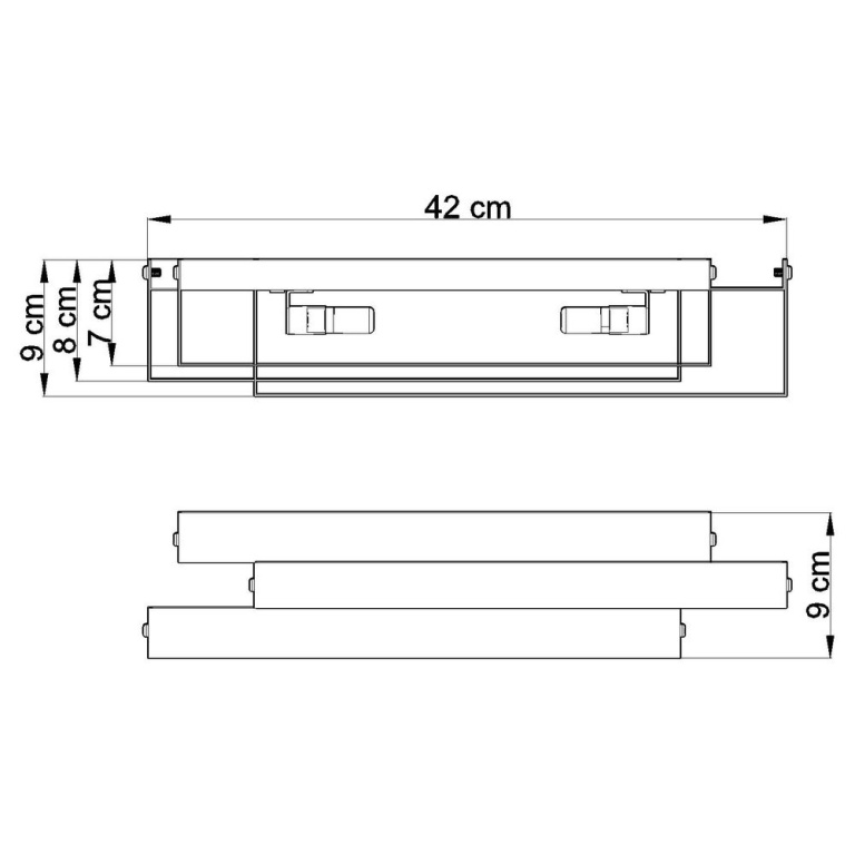 famlights famlights | Wandleuchte Jenny aus Stahl in Weiß G9 2 x 40 W