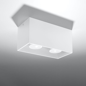 famlights famlights | Deckenspot Alicia aus Aluminium in Weiß GU10 2 x 40 W