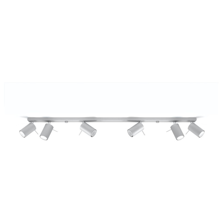 famlights famlights | Deckenspot Angelina aus Stahl in Grau GU10 max 6 x 40 W 1170 mm