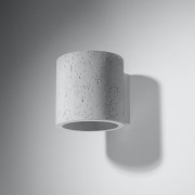 famlights | Wandleuchte Christina aus Beton in Weiß G9 1 x 40 W