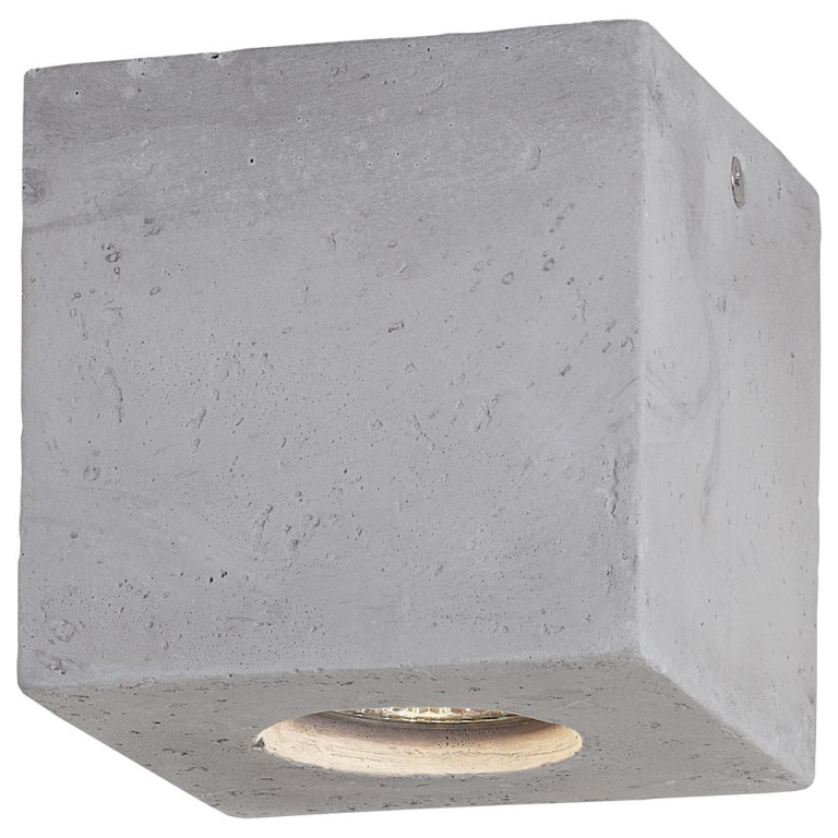 famlights famlights | Deckenaufbauleuchte Luis aus Beton in Grau GU10 1 x 6 W