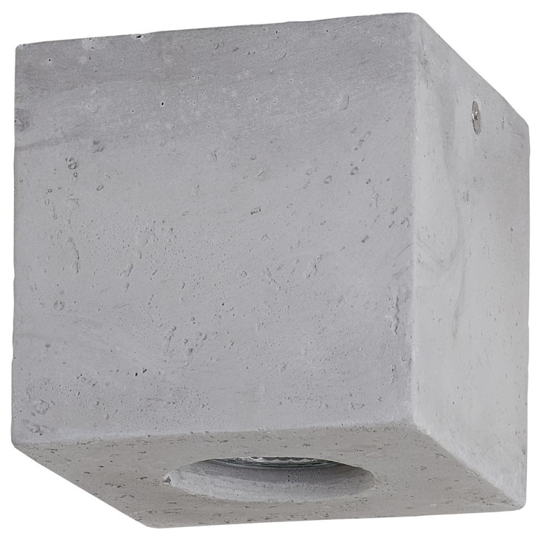 famlights famlights | Deckenaufbauleuchte Luis aus Beton in Grau GU10 1 x 6 W