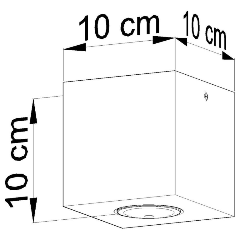 famlights famlights | Deckenaufbauleuchte Luis aus Beton in Grau GU10 1 x 6 W