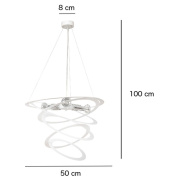 famlights | Pendelleuchte Toni aus Metall in Weiß 3xE27 max.60W