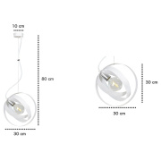 famlights | Pendelleuchte Leon aus Metall in Weiß E27 max.60W