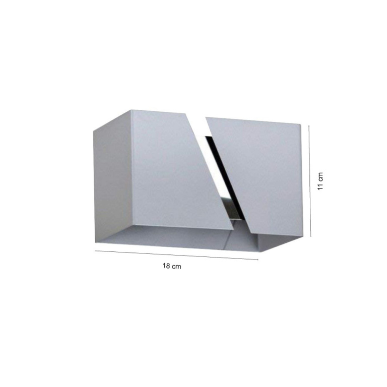 famlights famlights | Wandleuchte Oskar aus Metall in Grau G9 max.20W