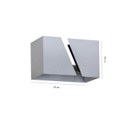 famlights | Wandleuchte Oskar aus Metall in Grau G9 max.20W