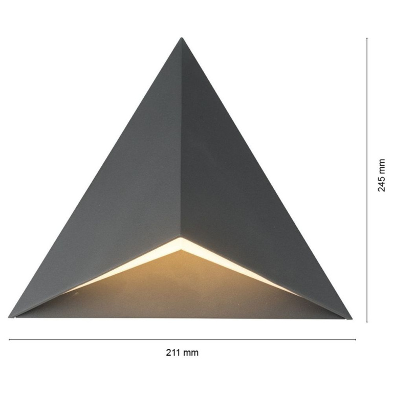 famlights famlights | LED Wandleuchte Aurelio in Anthrazit und Weiß 8,5W 300lm IP54