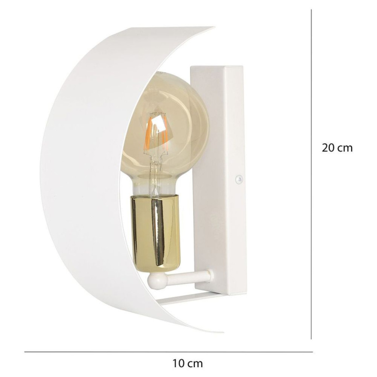 famlights famlights | Wandleuchte Veit in Weiß E27