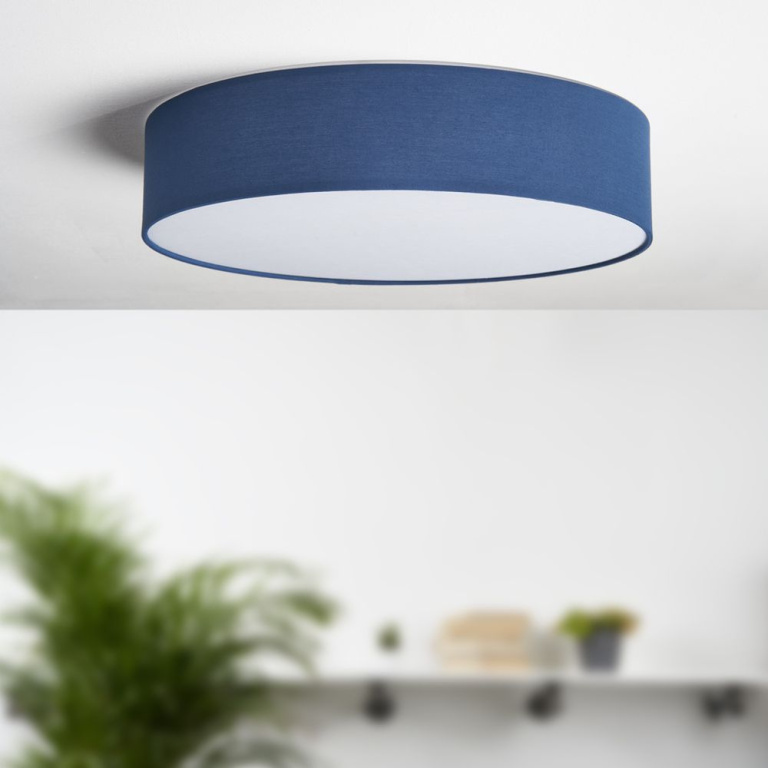 famlights famlights | LED Deckenleuchte Mick in Blau 3000k 450 mm dimmbar