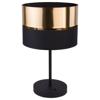 famlights famlights | Tischleuchte Veronika in Schwarz und Gold E27