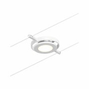 LED Seilsystem RoundMac Einzelspot 280lm 4,5W 3000K 12V Weiß matt/Chrom