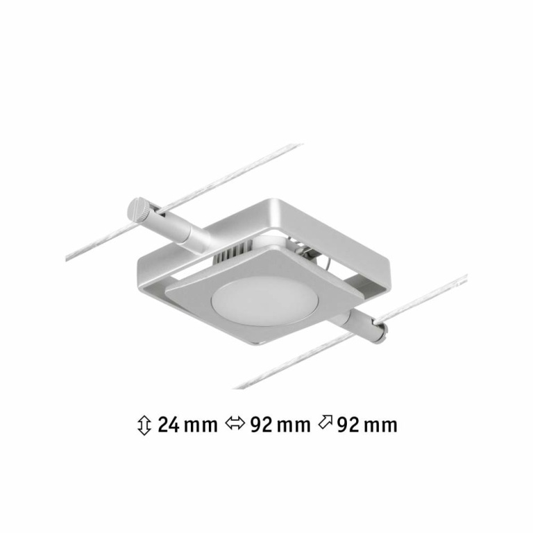 Paulmann LED Seilsystem MacLED Einzelspot 250lm 4,5W 3000K 12V Chrom matt/Chrom