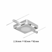 LED Seilsystem MacLED Einzelspot 250lm 4,5W 3000K 12V Chrom matt/Chrom