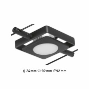 LED Seilsystem MacLED Einzelspot 250lm 4,5W 3000K 12V Schwarz matt/Chrom