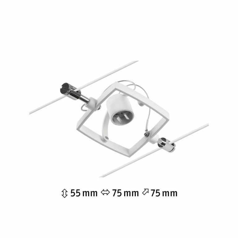 Paulmann Seilsystem Mac II Einzelspot GU5,3 max. 10W 12V Weiß matt/Chrom