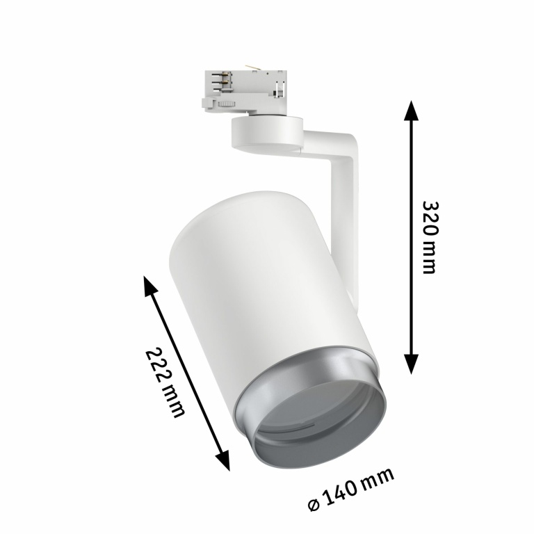 Paulmann ProRail3 Schienensystem Spot Asthene weiß silber E27 max. 50W