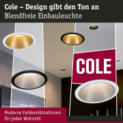 Smart Home Zigbee Bundle Einbauleuchte Cole Coin Schwarz/Gold matt 3er-Set 6W IP44 dimmbar