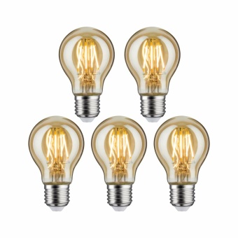 Paulmann Leuchtmittel Bundle 5x LED Allgebrauchslampe 500lm E27 4,7W 2500K Goldlicht