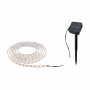 Solar LED Stripe mit Dämmerungssensor IP44 3m 2700K warmweiß 0,3W Schwarz