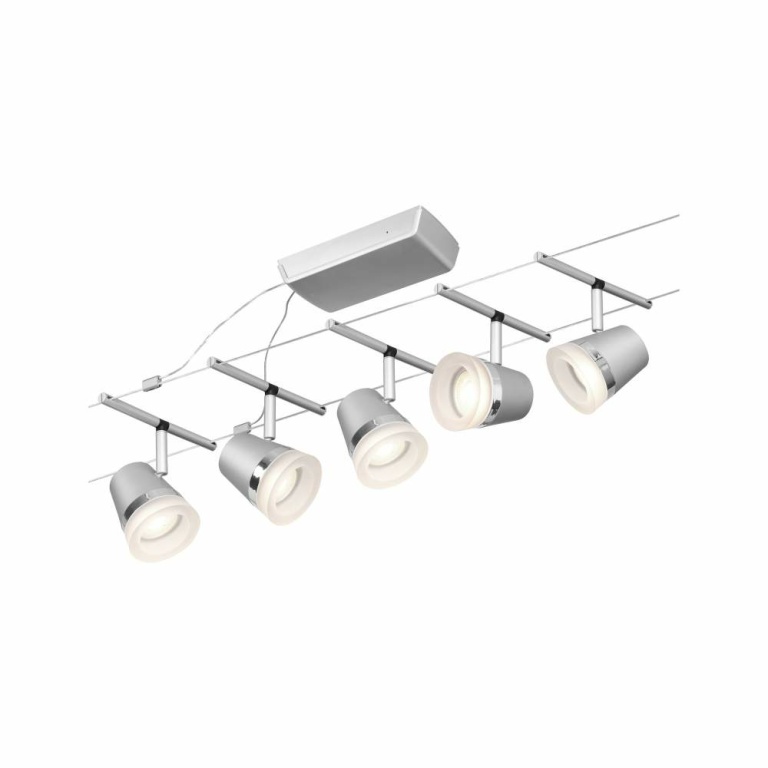 Paulmann Seilsystem Cone Basisset GU5,3 max. 5x10W 230/12V Chrom matt/Chrom