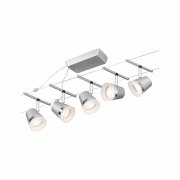 Seilsystem Cone Basisset GU5,3 max. 5x10W 230/12V Chrom matt/Chrom