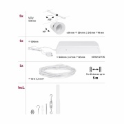 Seilsystem Cone Basisset GU5,3 max. 5x10W 230/12V Weiß matt/Chrom