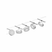 LED Seilsystem Circle Basisset 5x180lm 5x5W 3000K 230/12V Chrom matt/Chrom