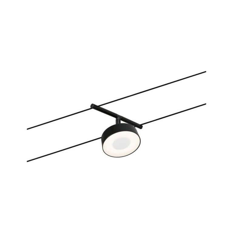 Paulmann LED Seilsystem Circle Basisset 5x180lm 5x5W 3000K 230/12V Schwarz matt/Chrom