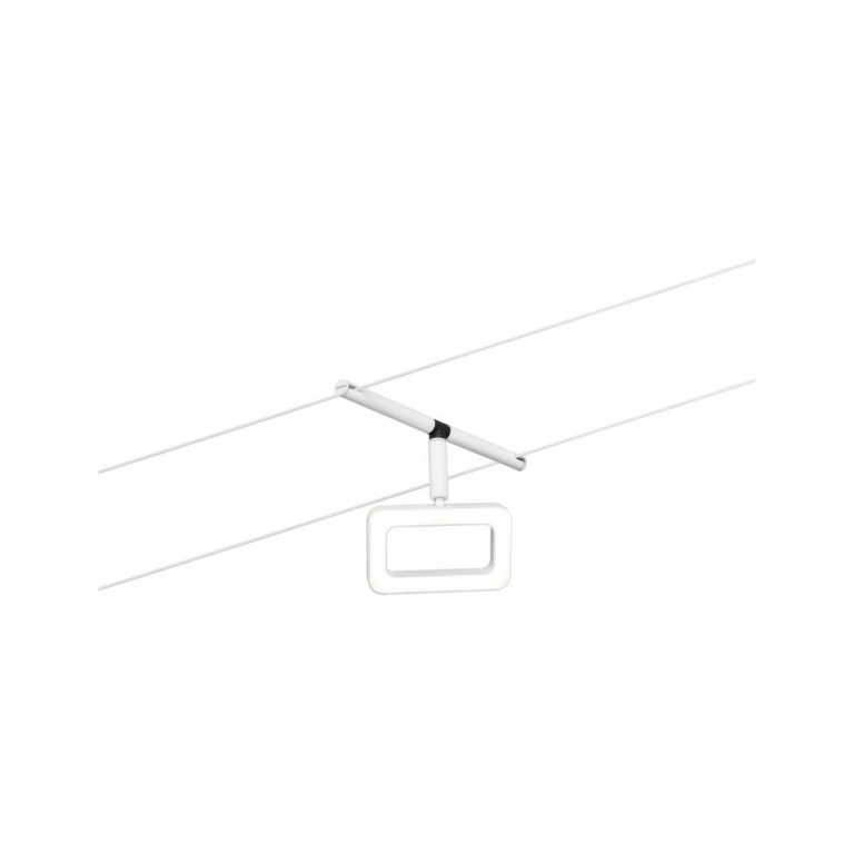 Paulmann LED Seilsystem Frame Basisset 5x280lm 5x4,8W 3000K 230/12V Weiß matt/Chrom