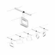 LED Seilsystem Frame Basisset 5x280lm 5x4,8W 3000K 230/12V Weiß matt/Chrom