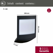 LED Außenwandleuchte Padea mit Bewegungsmelder und Dämmerungssensor IP44  198x71mm 3000K 8,5W 1000lm 230V  Anthrazit Kunststoff Dämmerungssensor