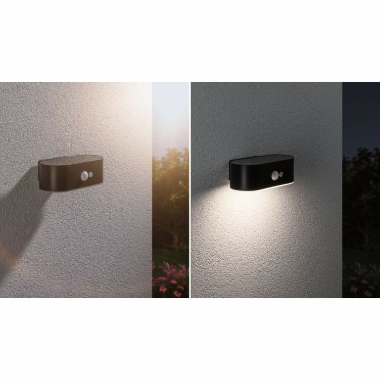 Paulmann Solar LED Außenwandleuchte Adya mit Bewegungsmelder IP44 180x118mm 3000K 2,5W 300lm