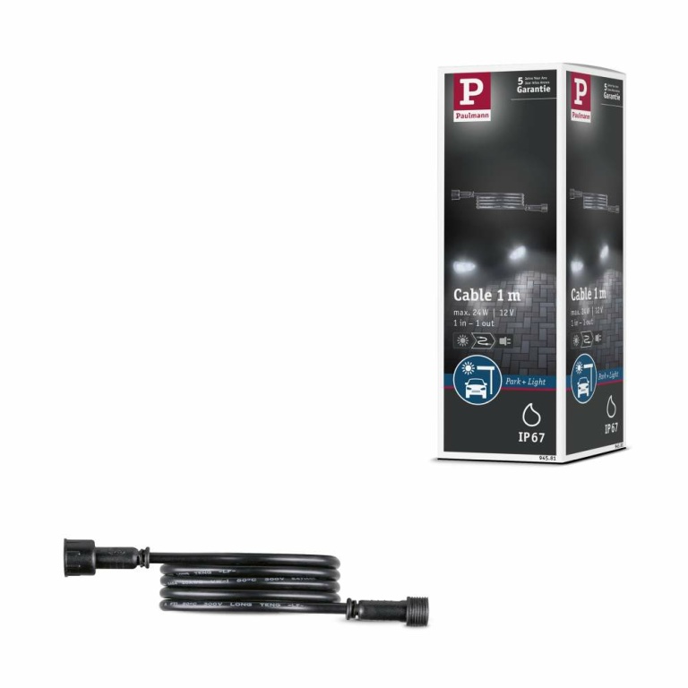 Paulmann Park & Light Kabel 1m IP67 Schwarz