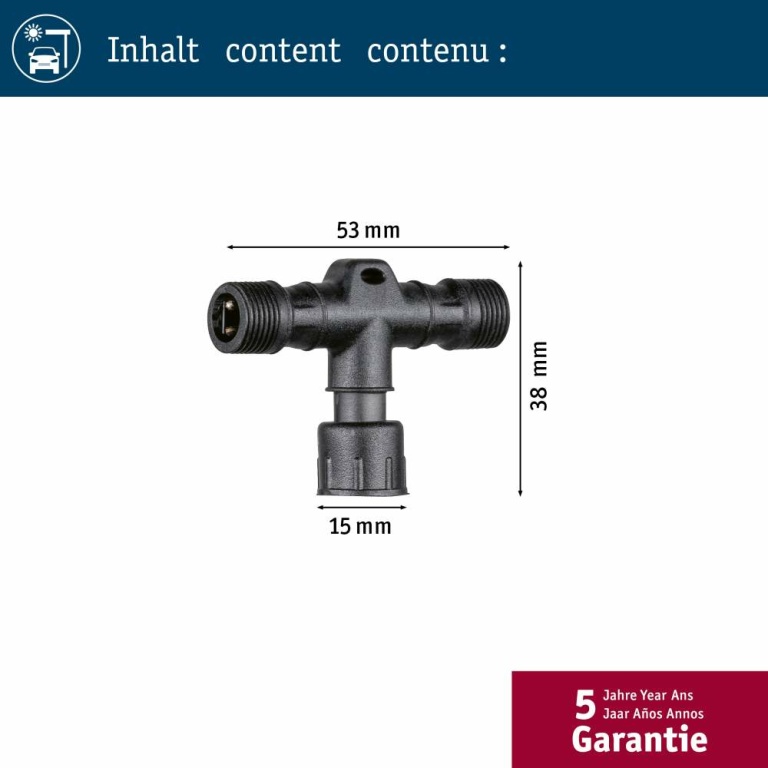 Paulmann Park & Light T-Verbinder IP67 Schwarz