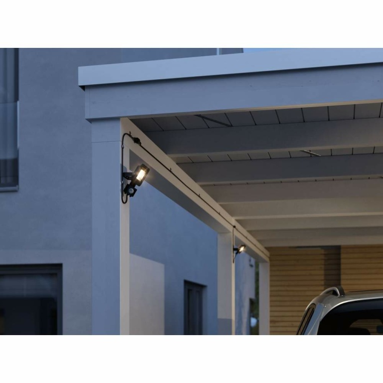 Paulmann Park + Light LED Außenwandleuchte Carportleuchte Bimea 4,5W IP65 3000K Schwarz Metall