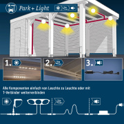 Park + Light LED Außenwandleuchte Carportleuchte Bimea 4,5W IP65 3000K Schwarz Metall