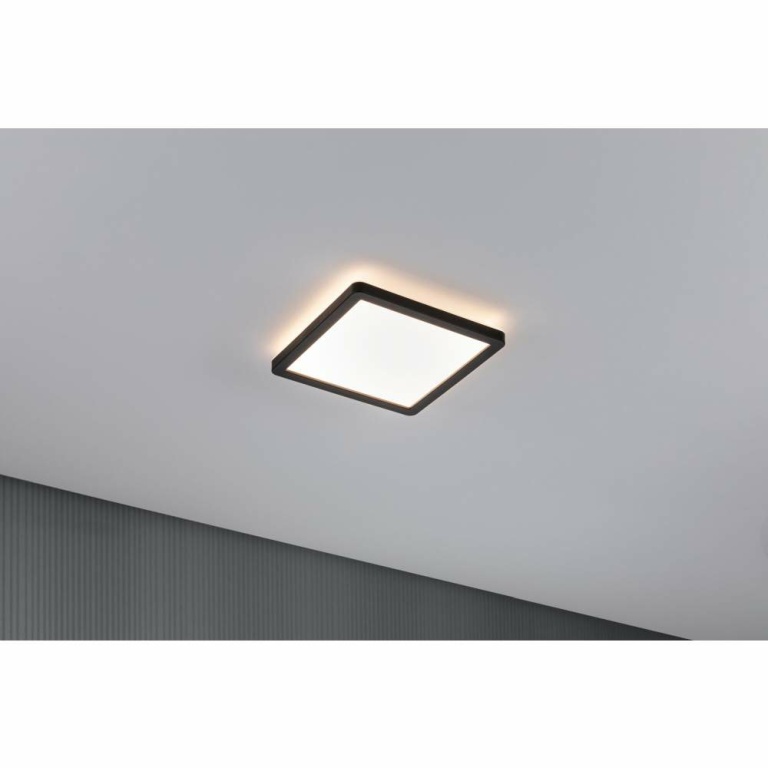 Paulmann LED Panel Atria Shine eckig 190x190mm 1360lm 3000K Schwarz