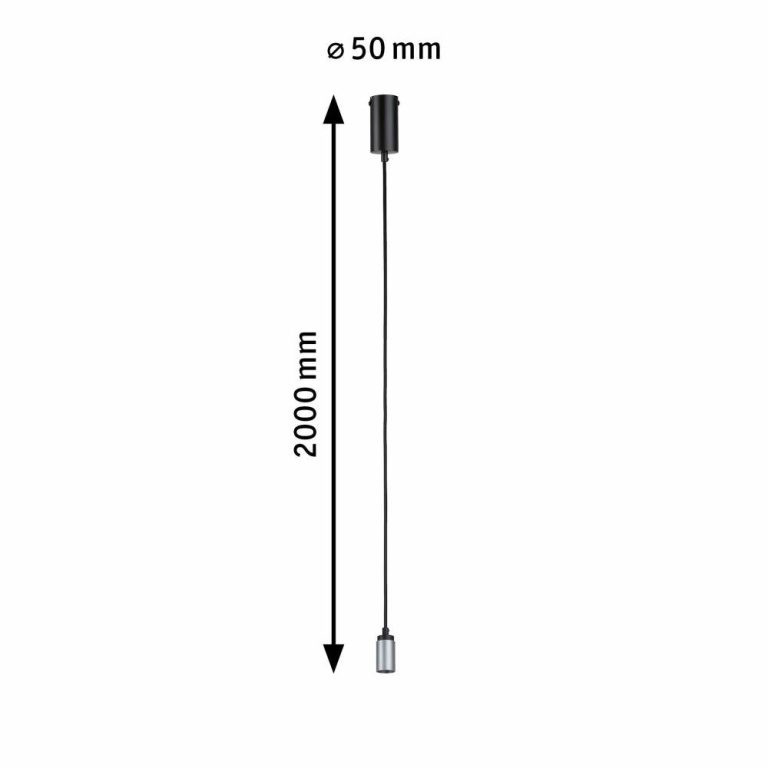 Paulmann Neordic Pendelleuchte Runa GU10   max. 20W Schwarz,Anthrazit