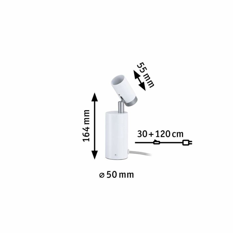 Paulmann Neordic Tisch-/Wandleuchte Runa GU10   max. 20W Weiß,Grau