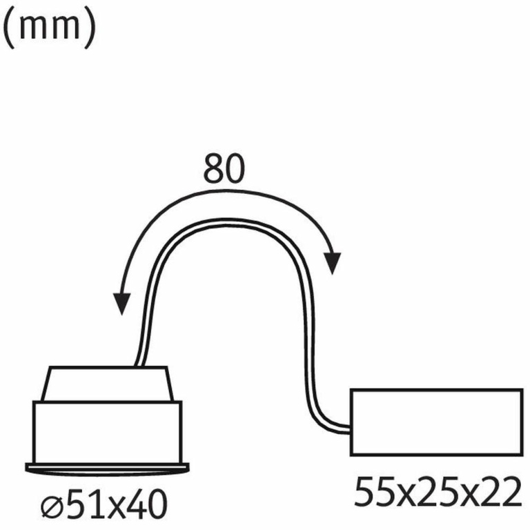 Paulmann LED-Modul Coin Base für Einbauleuchten 5W 3-Stufen-dimmbar 3000K Warmweiß