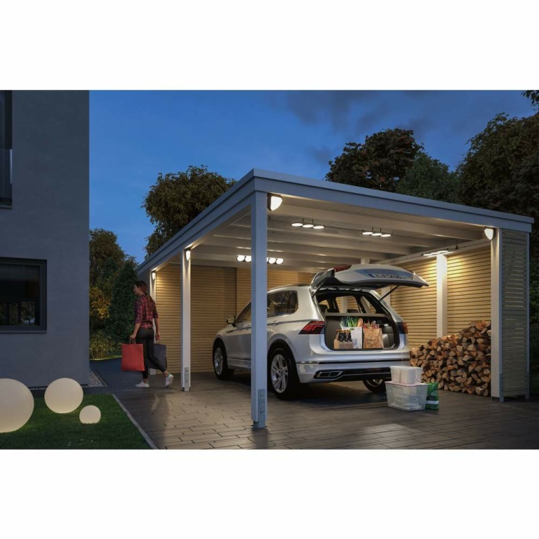 Paulmann Park + Light LED Außenwandleuchte Ikosea mit Bewegungsmelder 5,6W 12V IP44 3000K Anthrazit Kunststoff