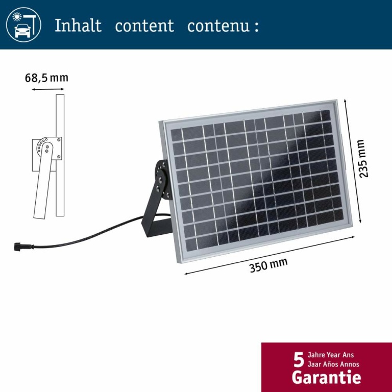 Paulmann Park + Light Einspeisung Solarmodul 18kWh max. 5W IP65 Silber