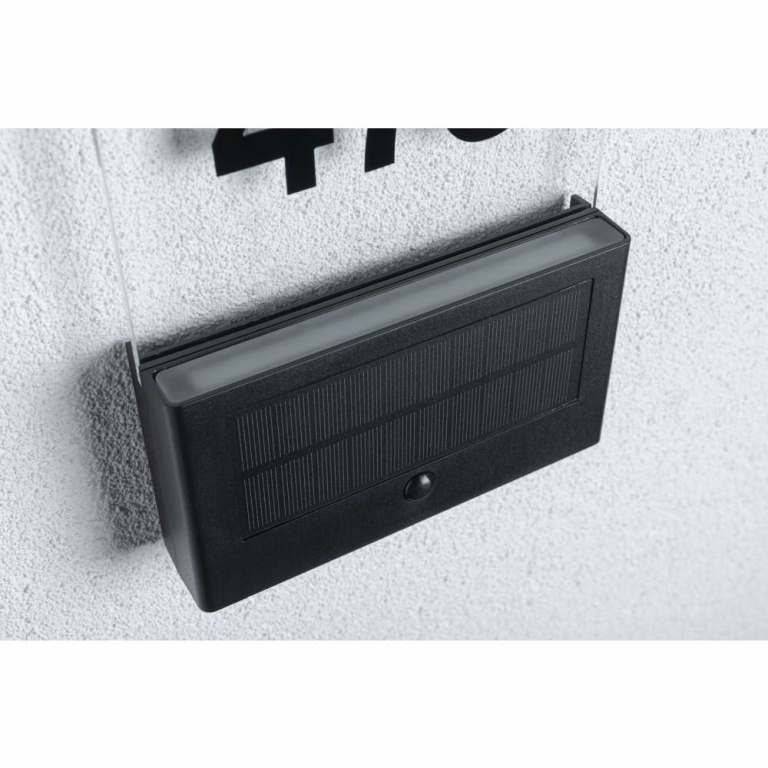 Paulmann Solar LED Hausnummernleuchte Neda Bewegungsmelder IP44 3000K 20lm Anthrazit