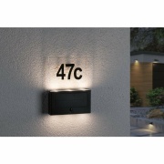 Solar LED Hausnummernleuchte Neda Bewegungsmelder IP44 3000K 20lm Anthrazit