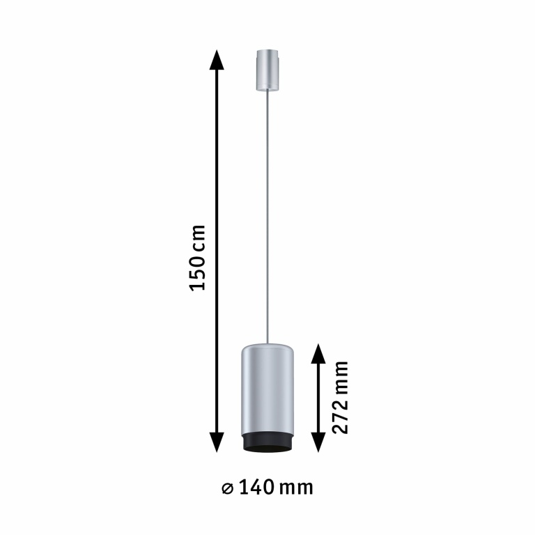 Paulmann URail Pendel Corus Chrom matt E27 max. 50W dimmbar 230V